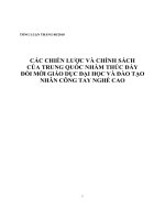 Các Chiến Lược Và Chính Sách Của Trung Quốc Nhằm Thúc Đẩy Đổi Mới Giáo Dục Đại Học Và Đào Tạo Nhân Công Tay Nghề Cao