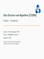 Data Structure and Algorithms CO2003 Chapter 1  Introduction