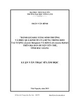 Đánh giá khả năng sinh trưởng và hiệu quả kinh tế của rừng trông keo tai tượng (acacia mangium) và keo lai (acacia hybrid) trên địa bàn huyện yên thế, tỉnh bắc giang 