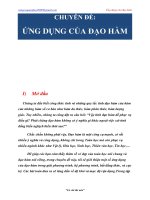 ỨNG DỤNG ĐẠO HÀM TRONG BẤT ĐẲNG THỨC CỰC TRỊ VÀ PHƯƠNG TRÌNH HỆ PHƯƠNG TRÌNH