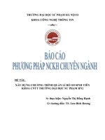 Xây dựng chương trình quản lý hồ sơ sinh viên