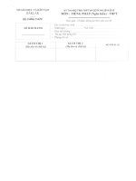 ĐỀ THI HSG TỈNH môn TIẾNG PHÁP (2) 