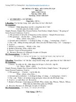 de cuong tieng anh 10   hk1   2015 2016 