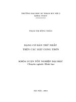 Dạng cơ bản thứ nhất trên các mặt cong trơn 