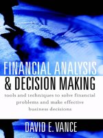 Financial analysis and decision making