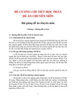 Bài giảng Đề án môn học chuyên ngành kế toán tài chính