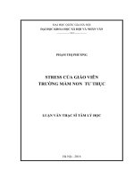Stress của giáo viên trường mầm non tư thục 