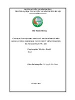 ỨNG DỤNG ẢNH VỆ TINH LANDSAT VÀ ĐỘNG ĐẤT NÔNG NGHIỆ HÀ NỘ