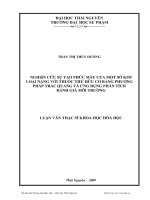 phân tích đánh giá môi trường bằng phương pháp trắc quang