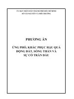 Phương Án Ứng Phó, Khắc Phục Hậu Quả Động Đất, Sóng Thần Và Sự Cố Tràn Dầu