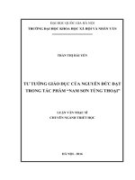 Tư tưởng giáo dục của nguyễn đức đạt trong tác phẩm nam sơn tùng thoại 