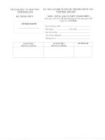 ĐỀ THI lập đội TUYỂN THI HSGQG môn TIẾNG ANH 2016-2017