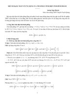 MỘT số DẠNG TOÁN về ỨNG DỤNG của TÍCH PHẦN TÍNH DIỆN TÍCH HÌNH PHẲNG 