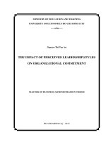 The impact of perceived leadership styles on organizational commitment 