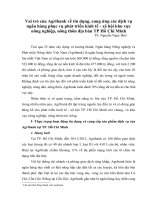 Vai trò của Agribank về tín dụng, cung ứng các dịch vụ ngân hàng phục vụ phát triển kinh tế - xã hội khu vực nông nghiệp, nông thôn địa bàn TP Hồ Chí Minh