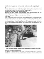 Nghiên cứu sử dụng tro bay chế tạo vật liệu tự đầm trong xây dựng đường ô tô