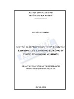 Một số giải pháp hoàn thiện công tác tạo động lực lao động tại Công ty Thông tin Di động Mobifone