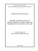 Đối chiếu thành ngữ có yếu tố chỉ tên gọi động vật trong tiếng lào với hình thức tương đương tiếng việt 