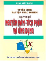 Bài tập chọn lọc nguyên hàm tích phân và ứng dụng