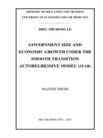 Government size and economic growth under the smoothy transition autoregressivemodel (star) 