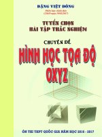 phương pháp giải nhanh Chuyên đề hình học tọa độ oxyz