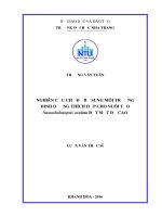 Nghiên cứu chế độ bổ sung môi trường dinh dưỡng thích hợp cho nuôi tảo nannochloropsis đạt mật độ cao 