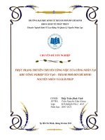 Thực trạng thuyên chuyển công việc của công nhân tại khu công nghiệp tân tạo   thành phố hồ chí minh nguyên nhân và giải pháp 