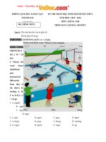 Đề thi chọn học sinh giỏi môn tiếng anh 6 huyện Thanh Oai năm 2015 2016