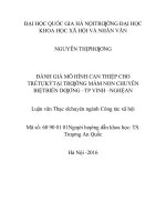 Đánh giá mô hình can thiệp cho trẻ tự kỷ tại Trường Mầm non chuyên biệt Biển Dương - TP Vinh - Nghệ An