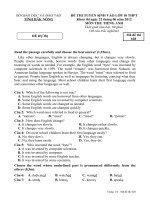 đề thi vào lớp 10 môn anh văn chuyên (51) 
