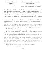 ĐỀ THI vào lớp 10 CHUYÊN SINH