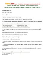 Giải bài tập SGK Tiếng Anh lớp 6 Chương trình mới Unit 10 COMMUNICATION, SKILL 1, SKILL 2, LOOKING BACK  PROJECT 