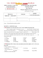 Đề thi chọn học sinh giỏi môn tiếng anh 6 trường THCS Sơn Dương, Tuyên Quang năm 2015 2016