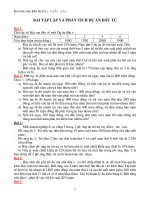 Bài tập lập và phân tích dự án đầu tư