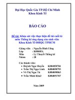 Khảo sát việc thực hiện đề tài cuối kì môn Thống kê ứng dụng của sinh viên Khoa Kinh Tế-ĐHQG TPHCM