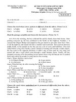 đề thi vào lớp 10 môn anh văn chuyên (25)