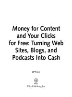 Money for COntent and your click for free turning web site blogs 