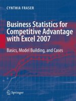 Business statistics for competitive advantage with excel 