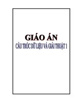 Giáo án môn cấu trúc dữ liệu và giải thuật