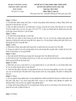 ĐỀ THI CHỌN HSG ĐỊA LÝ LỚP 10