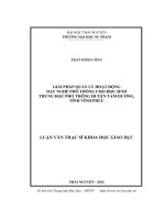 Giải pháp quản lý hoạt động dạy nghề phổ thông cho học sinh trung học phổ thông huyện Tam Dương, tỉnh Vĩnh Phúc (LV thạc sĩ))