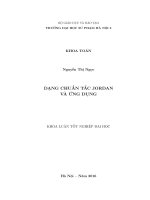 Dạng chuẩn tắc Jordan và ứng dụng