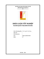 Phân tích và thiết kế biện pháp nâng cao hiệu quả kinh doanh tại Công ty Bao bì Sao Việt