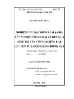 Nghiên cứu đặc điểm lâm sàng, xét nghiệm, phân loại và kết quả điều trị tấn công lơxêmi cấp chuyển từ lơxêmi kinh dòng h