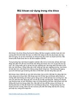 Mũi khoan sử dụng trong nha khoa