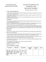 MA TRẬN THI THÁNG 1 MÔN SỬ LỚP 10