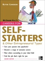 Self starters and other entreoreneurial types 