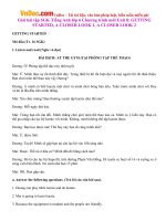 Giải bài tập SGK Tiếng Anh lớp 6 Chương trình mới Unit 8: GETTING STARTED, A CLOSER LOOK 1, A CLOSER LOOK 2