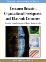 Consumer behavior organizational development,  and lectronic commerce 