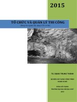 TỔ CHỨC QUẢN LÝ THI CÔNG